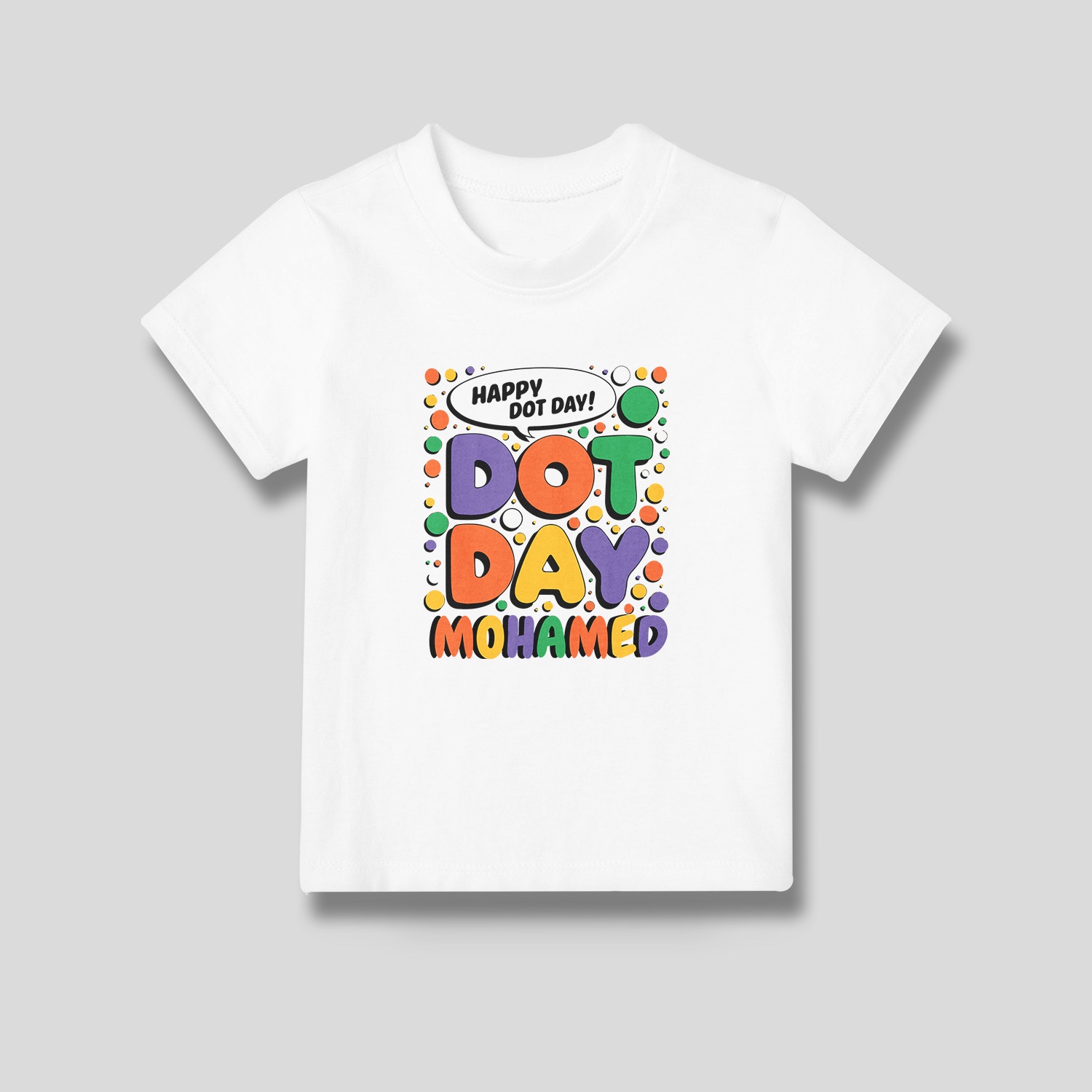 Dot day printed kids shirt