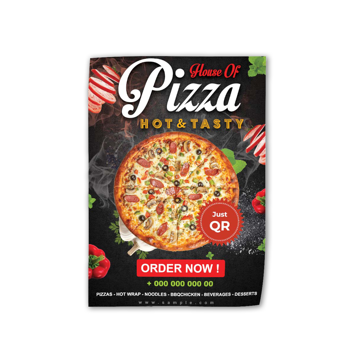 لوحة تسويق تجاري ل بيتزا #٤