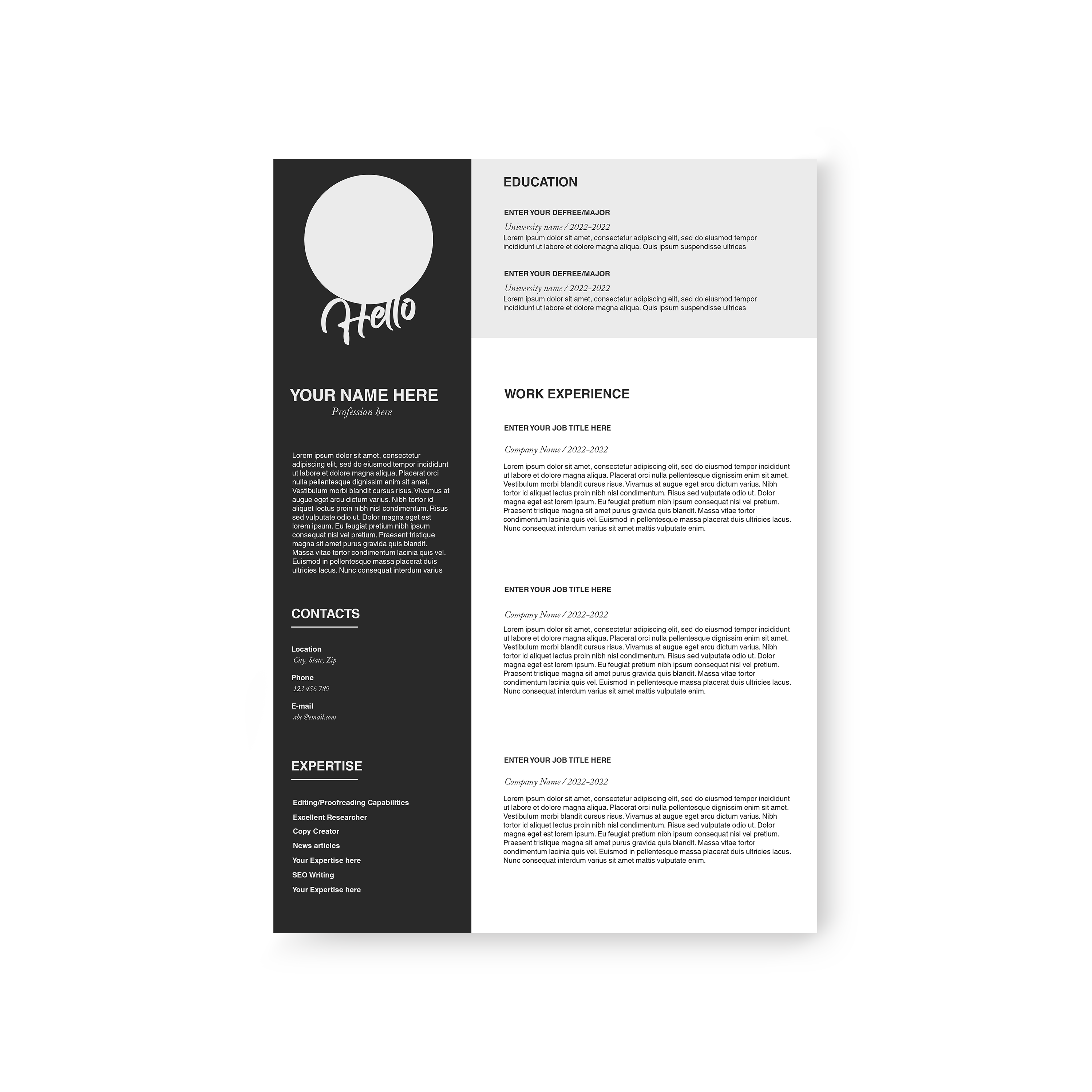 CV Design #18