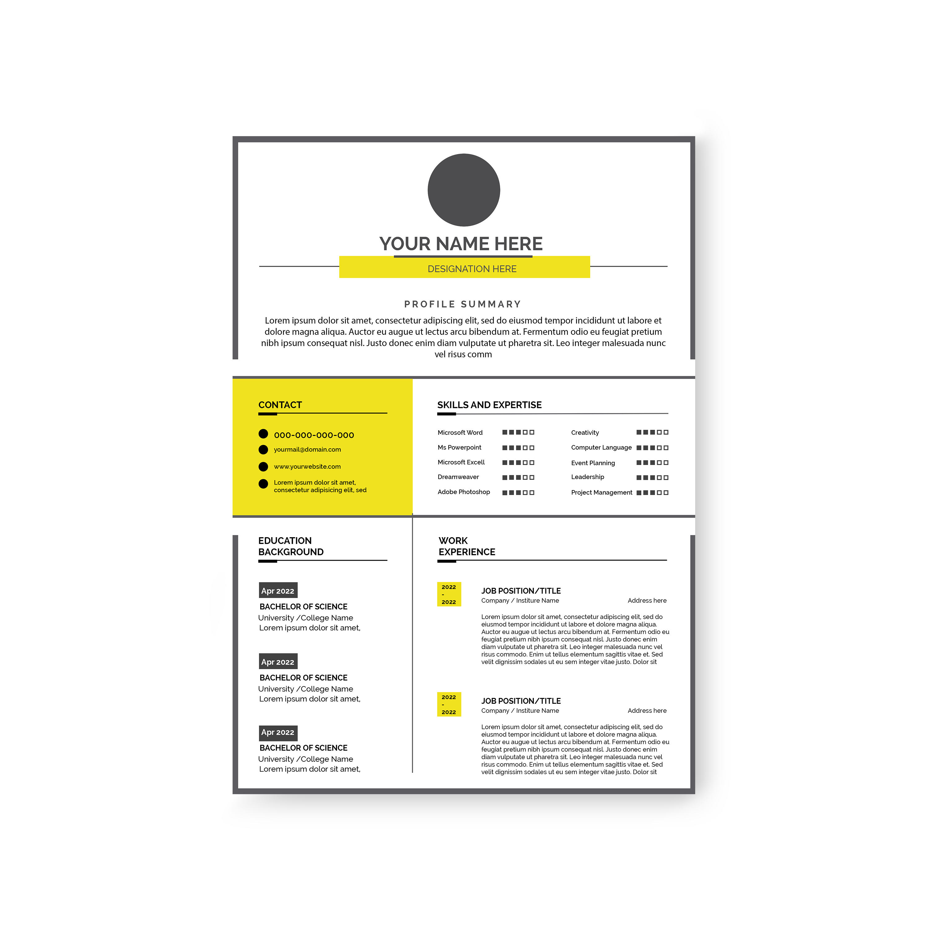 تصميم سيرة ذاتية #٤٨