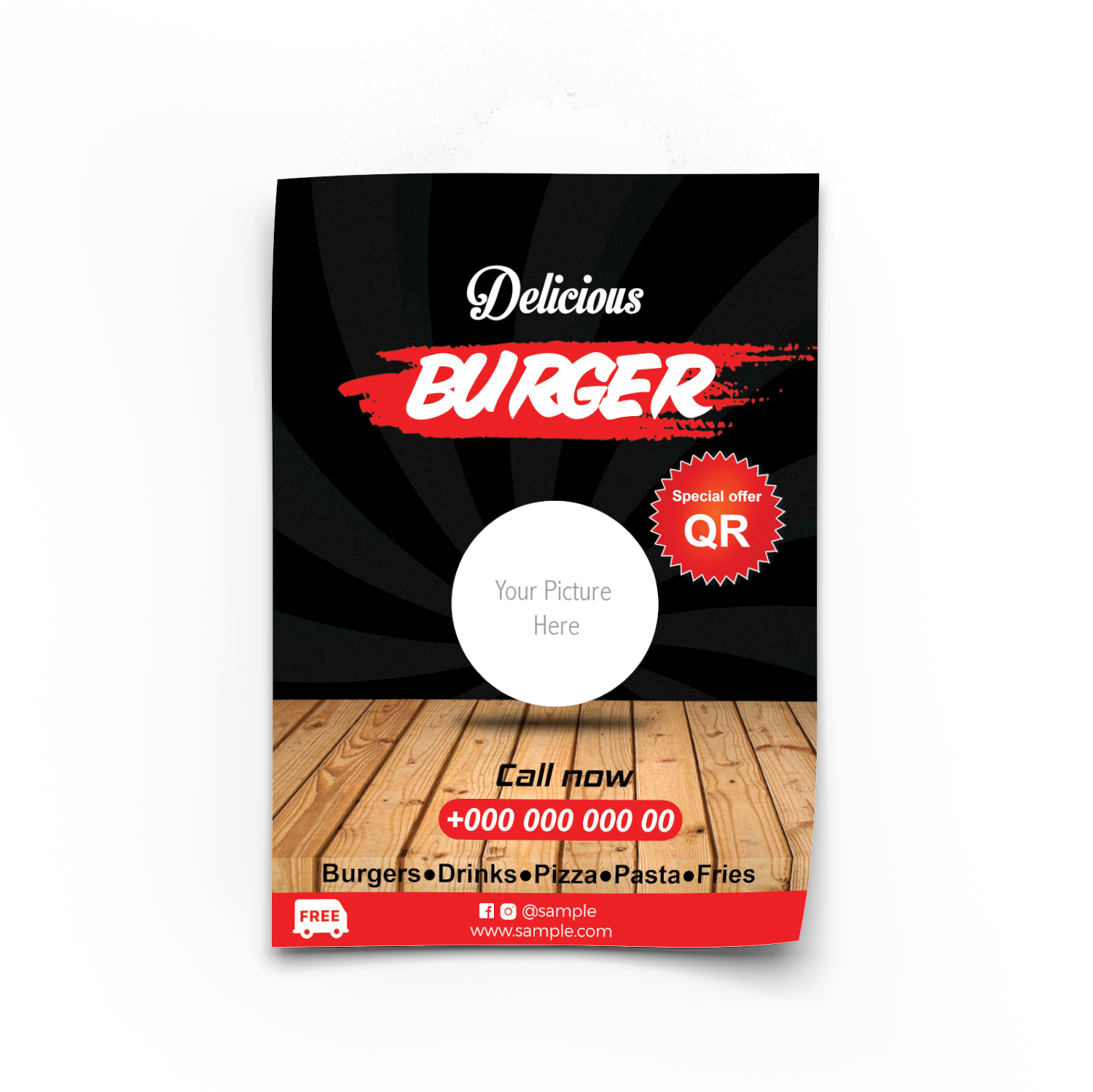 Burger commercial poster design #3