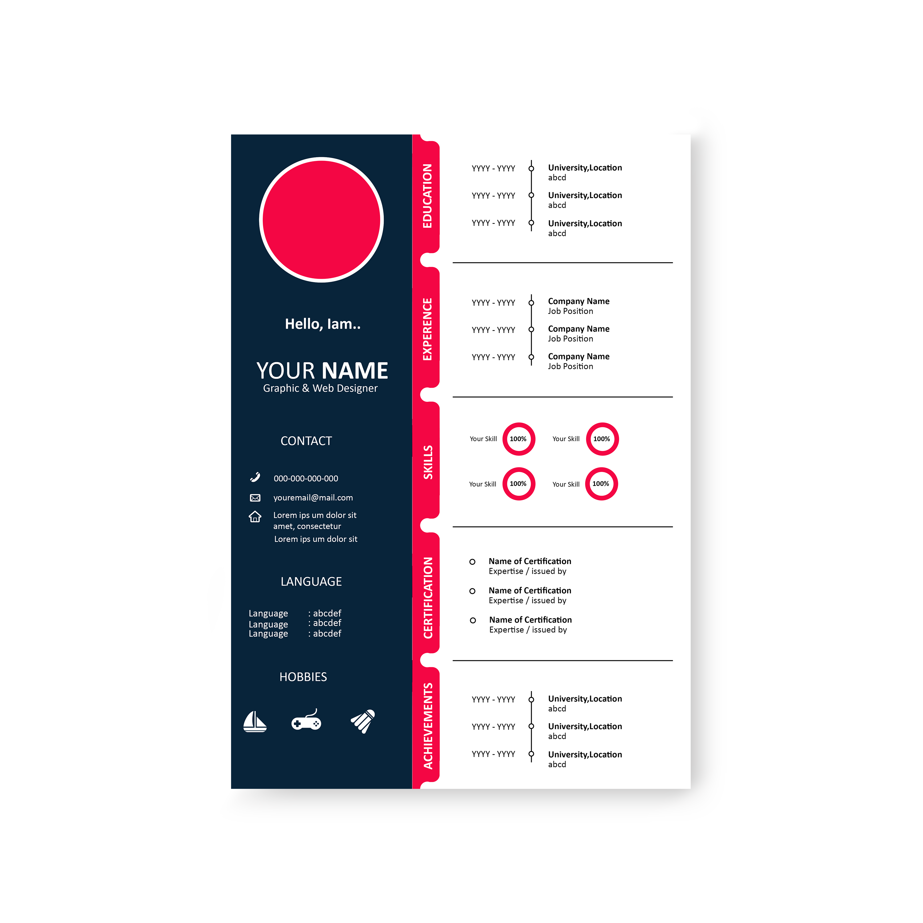 تصميم سيرة ذاتية #٢