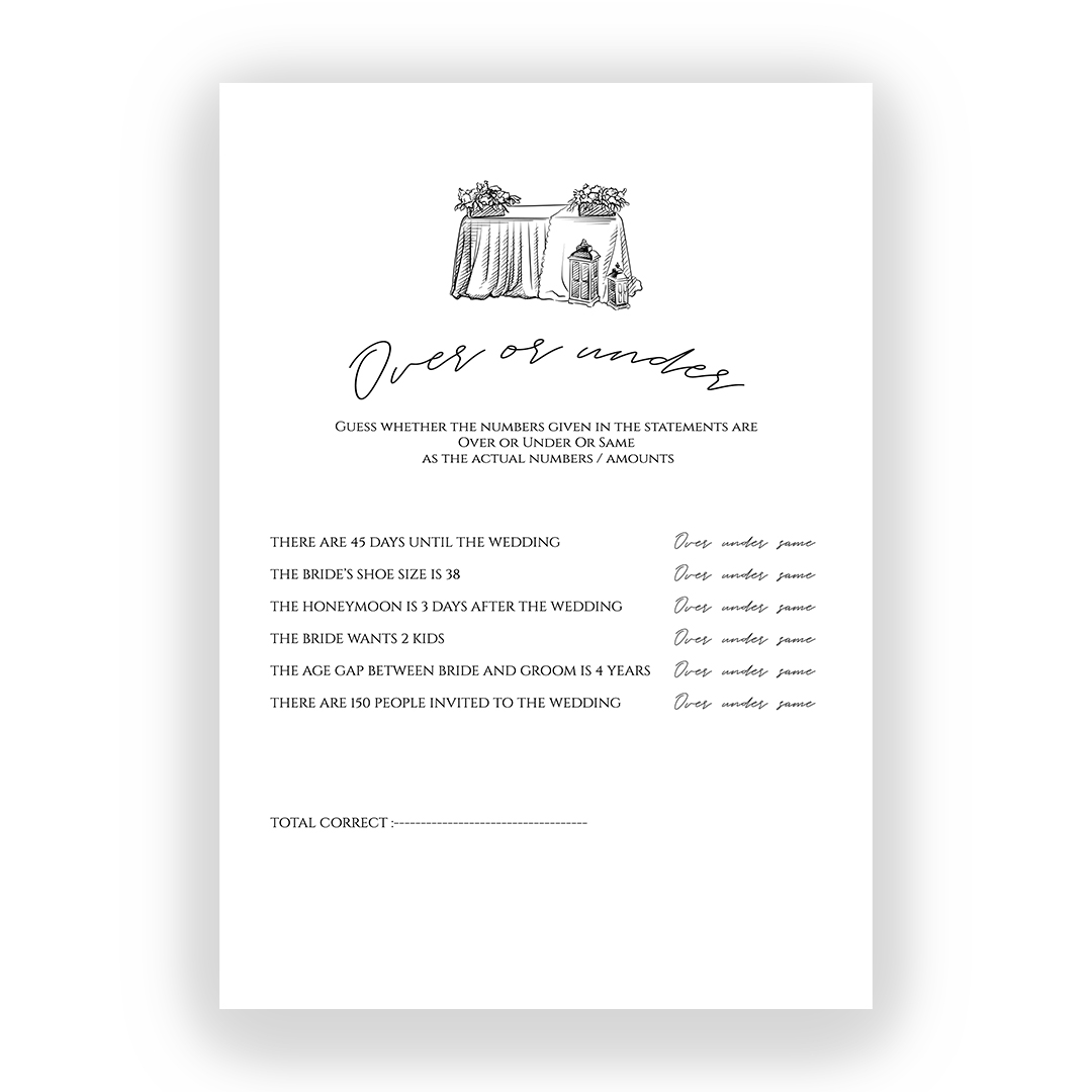 مسابقات مطبوعه من مجموعة Bridal shower